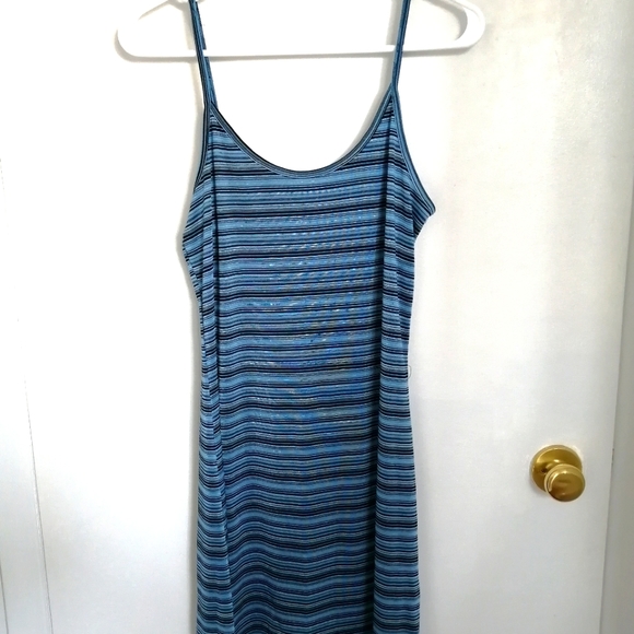 90s Blue Striped Dress - Picture 2 of 4